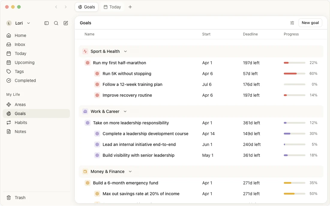 The Heym desktop app on macOS